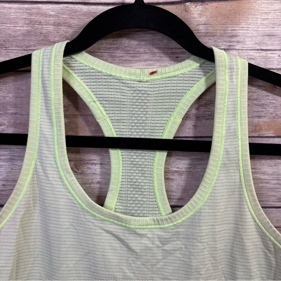 LULULEMON Swiftly TECH yellow Gray Stripe Size 6 - Picture 3 of 7